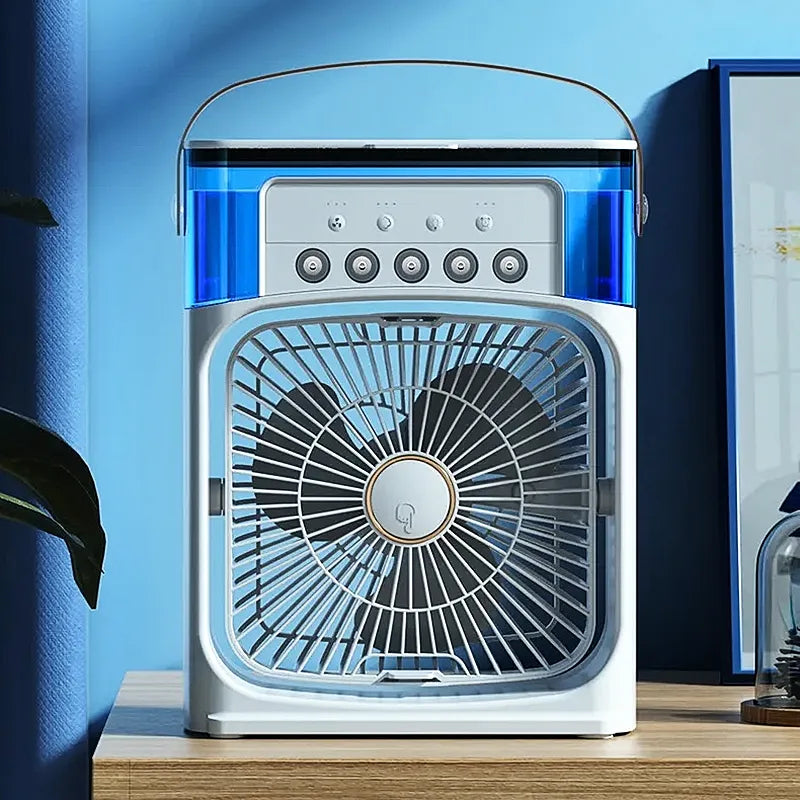 3-in-1 Portable Fan with LED Night Light and Humidifier