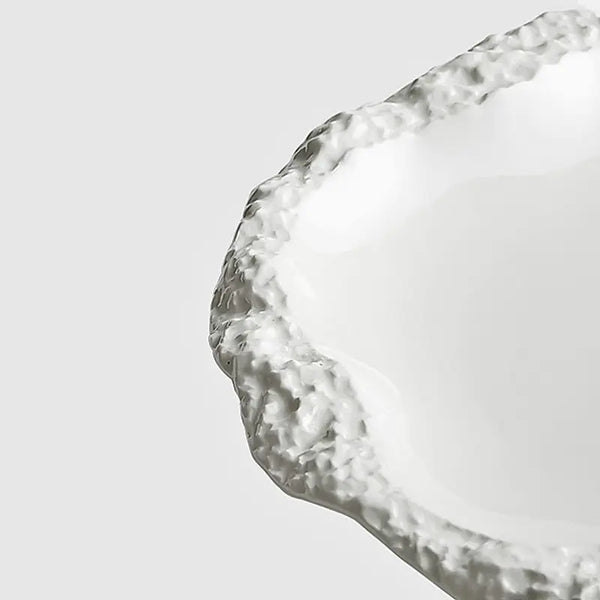 Ceramic Dinner Plate - White Corals